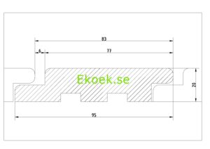 P1 95 Bränd Träfasad för utomhusbruk
